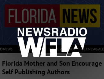 Screenshot of the mother & son self-publishing team of C.B. Hoffmann & Dan Hoffmann on WFLA News Talk Radio