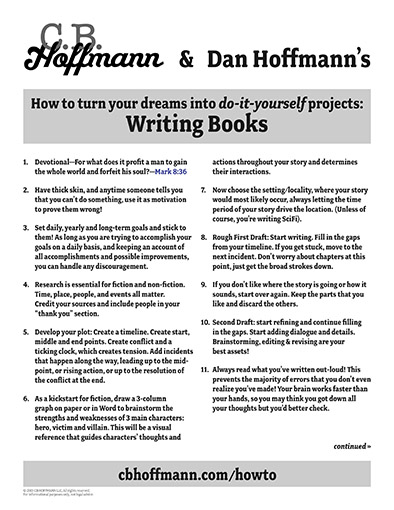 C.B. Hoffmann & Dan Hoffmann's How to turn your dreams into do-it-yourself projects: Writing Books